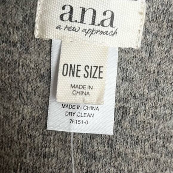 🆕 WOOL PONCHO CAPE LAYERING NWT a.n.a. Maje OSFM Tan Brown Black Cream - Picture 10 of 14